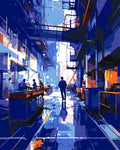 Paint By Numbers - Blue Mall - by Guenter Puschmann