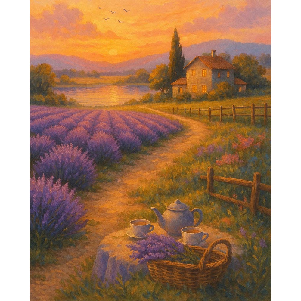 
Paint by Numbers - Lavender Fields at Sunset