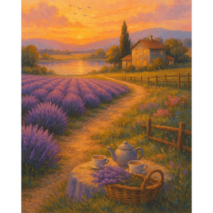 Paint by Numbers - Lavender Fields at Sunset