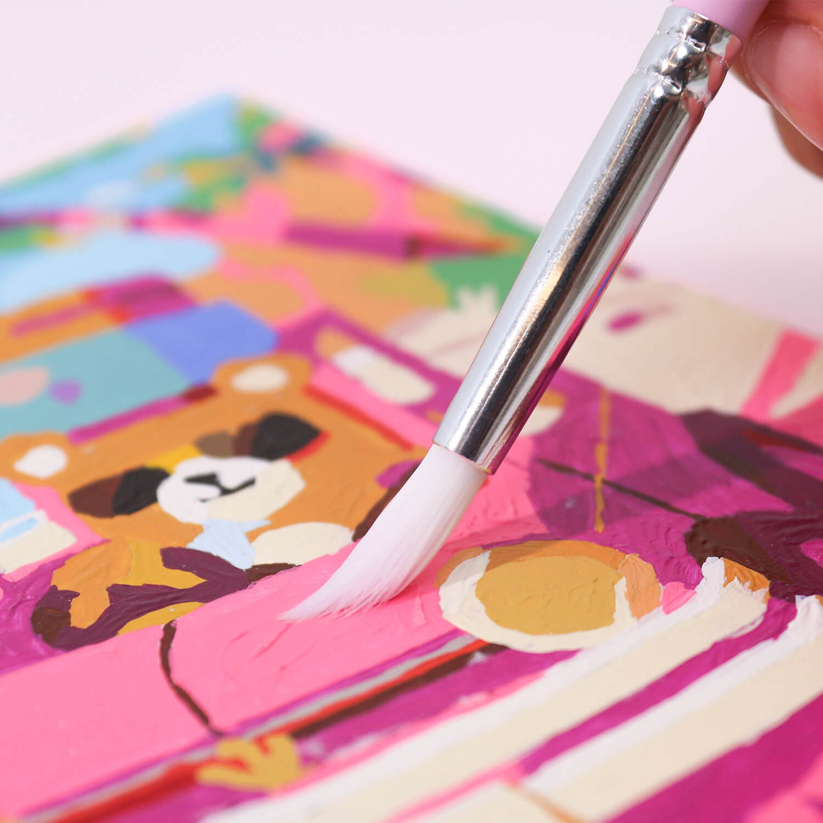 
Paint by Numbers - Pink Premium Brushes