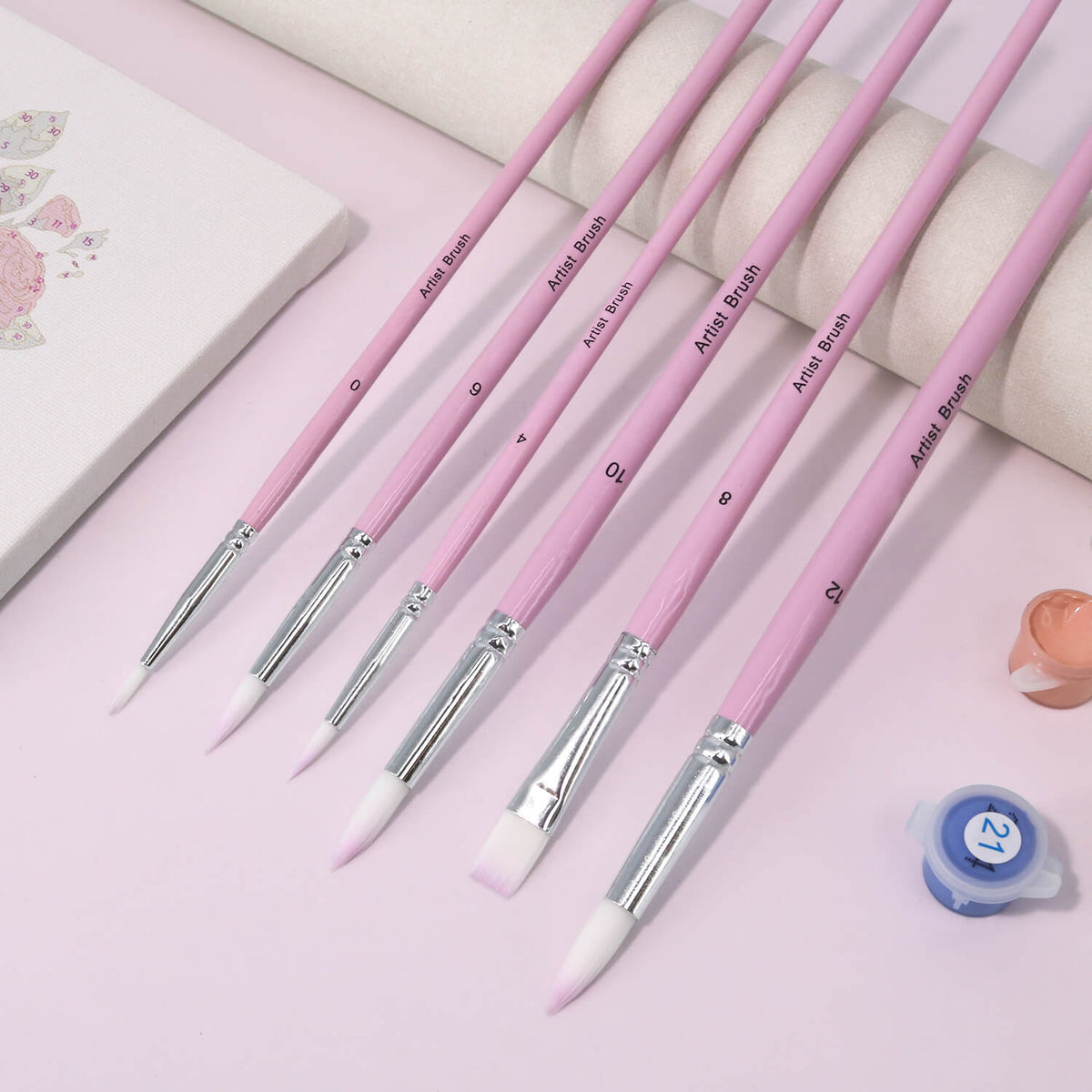 
Paint by Numbers - Pink Premium Brushes