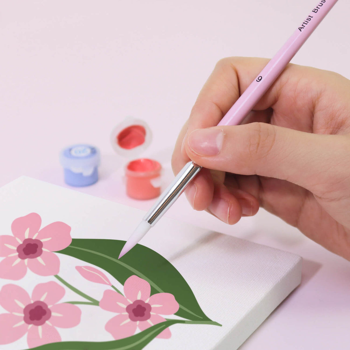
Paint by Numbers - Pink Premium Brushes