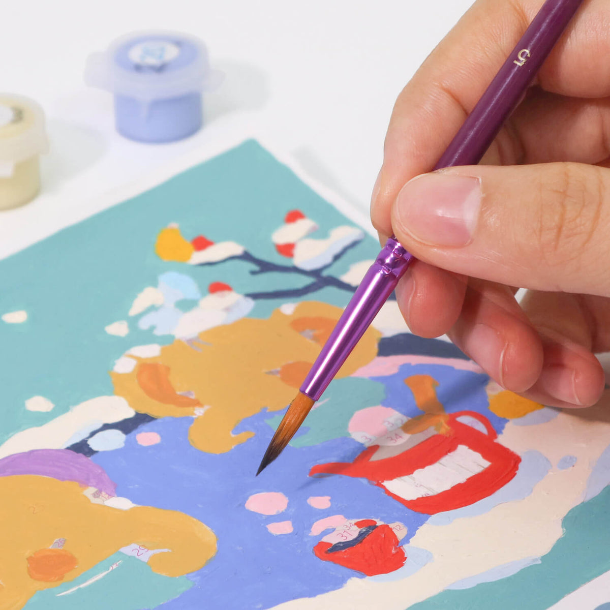 
Paint by Numbers - Premium Brushes for Acrylic Colors