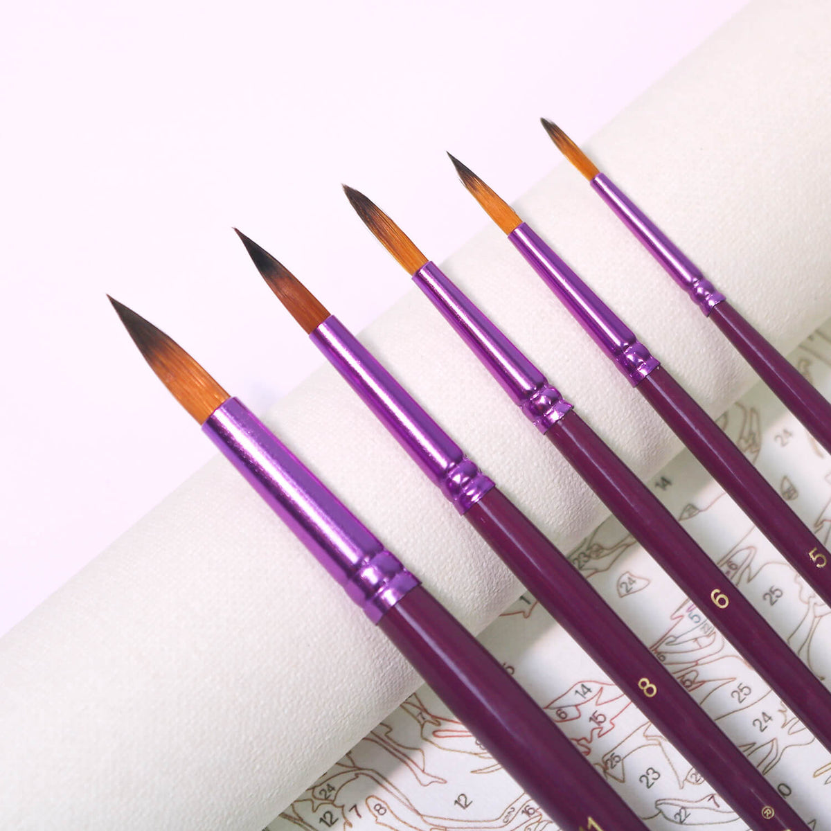 
Paint by Numbers - Premium Brushes for Acrylic Colors