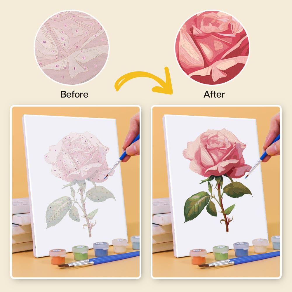 Paint by Numbers – 6 Mini Paintings | Flower Collection
