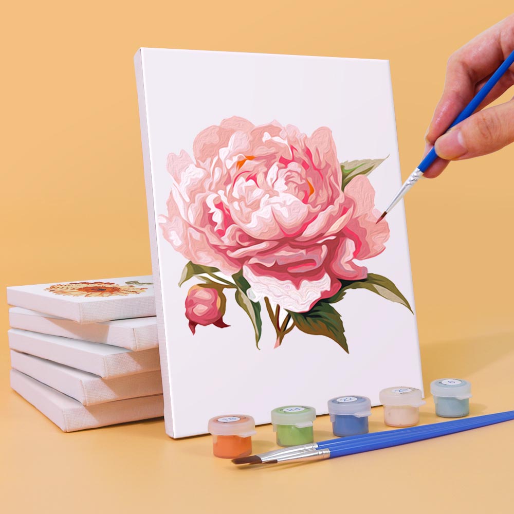 Paint by Numbers – 6 Mini Paintings | Flower Collection