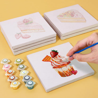 Paint by Numbers – 6 Mini Paintings | Dessert Dreams Set