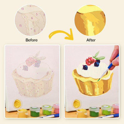 Paint by Numbers – 6 Mini Paintings | Ice Cream & Treats Set