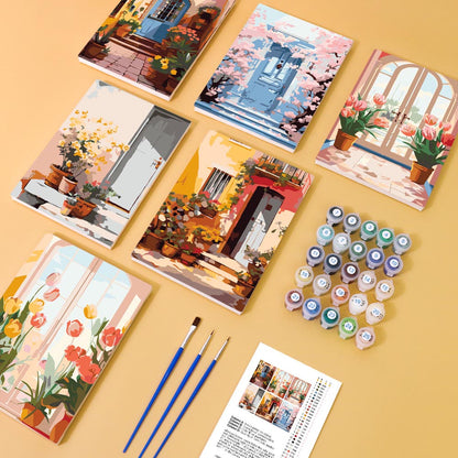 Paint by Numbers – 6 Mini Paintings | Blooming Doorways Set