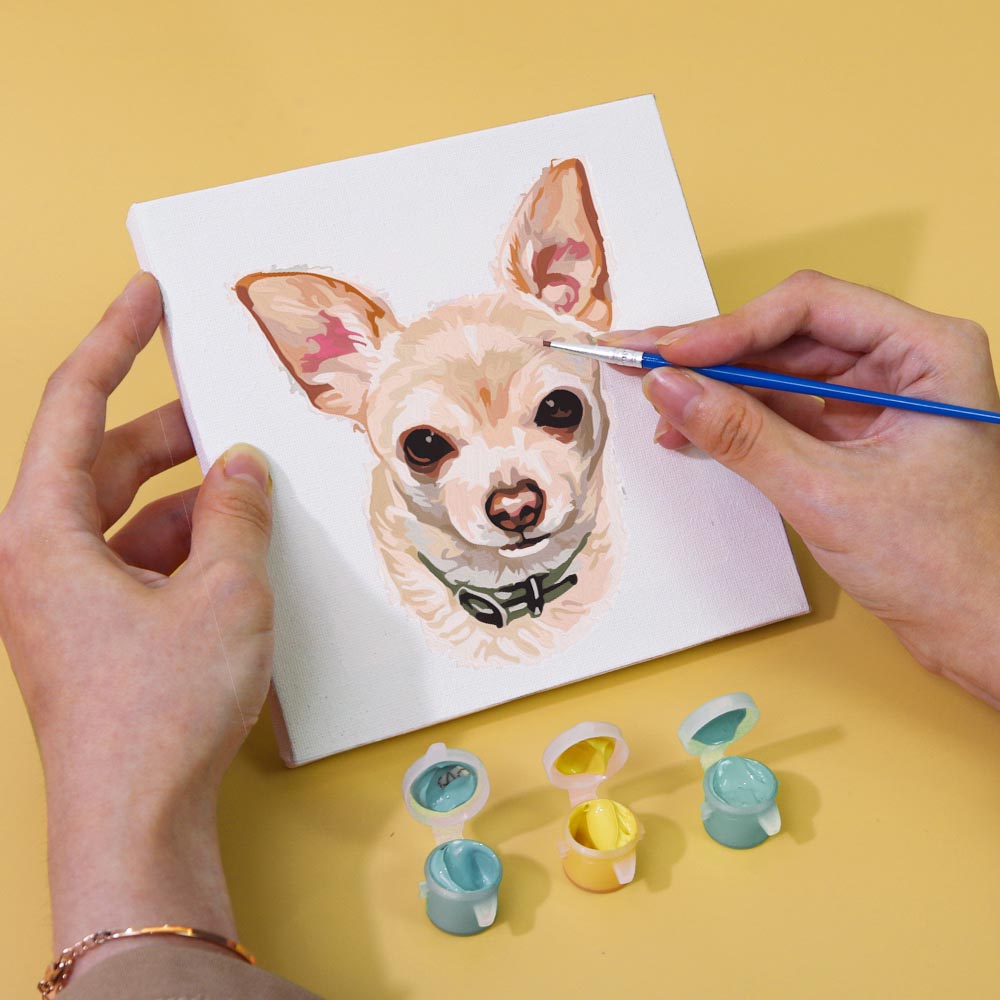 Paint by Numbers – 6 Mini Paintings | Dog Portraits Set
