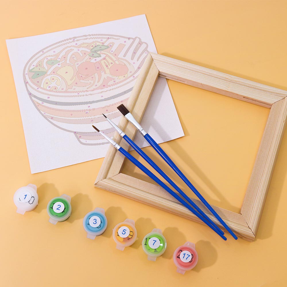 Paint by Numbers – 6 Mini Paintings | Food Lovers Set