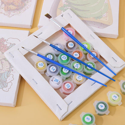 Paint by Numbers – 6 Mini Paintings | Food Lovers Set