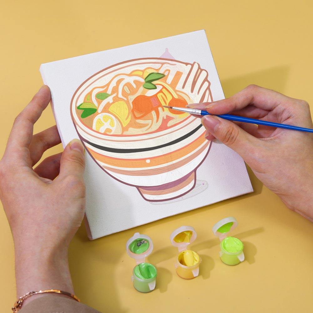 Paint by Numbers – 6 Mini Paintings | Food Lovers Set