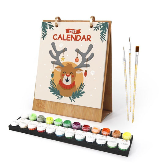 Paint by Numbers - 2026 Desk Calendar - Christmas Time