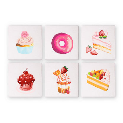 Paint by Numbers – 6 Mini Paintings | Dessert Dreams Set