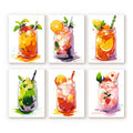 Paint by Numbers – 6 Mini Paintings | Mason Jar Fruit Drinks Set