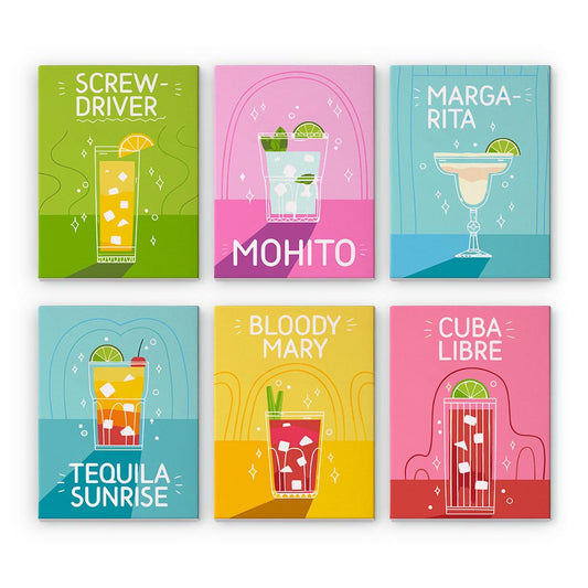 Paint by Numbers – 6 Mini Paintings | Pop Art Cocktail Classics
