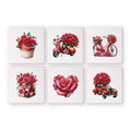 Paint by Numbers – 6 Mini Paintings | Romantic Roses Set