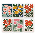 Paint by Numbers – 6 Mini Paintings | Vibrant Floral Garden Set