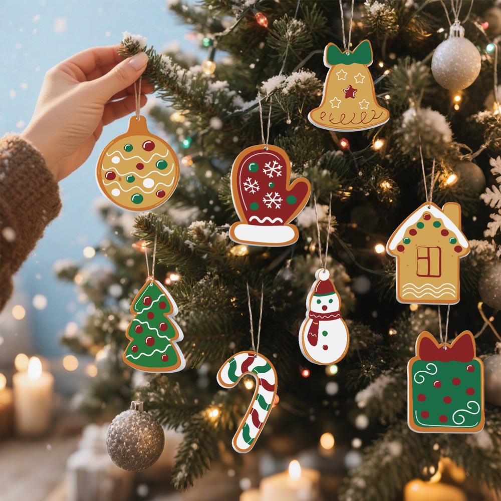 
Paint by Numbers – 8 Christmas Ornaments – Cozy Gingerbread Classics Set