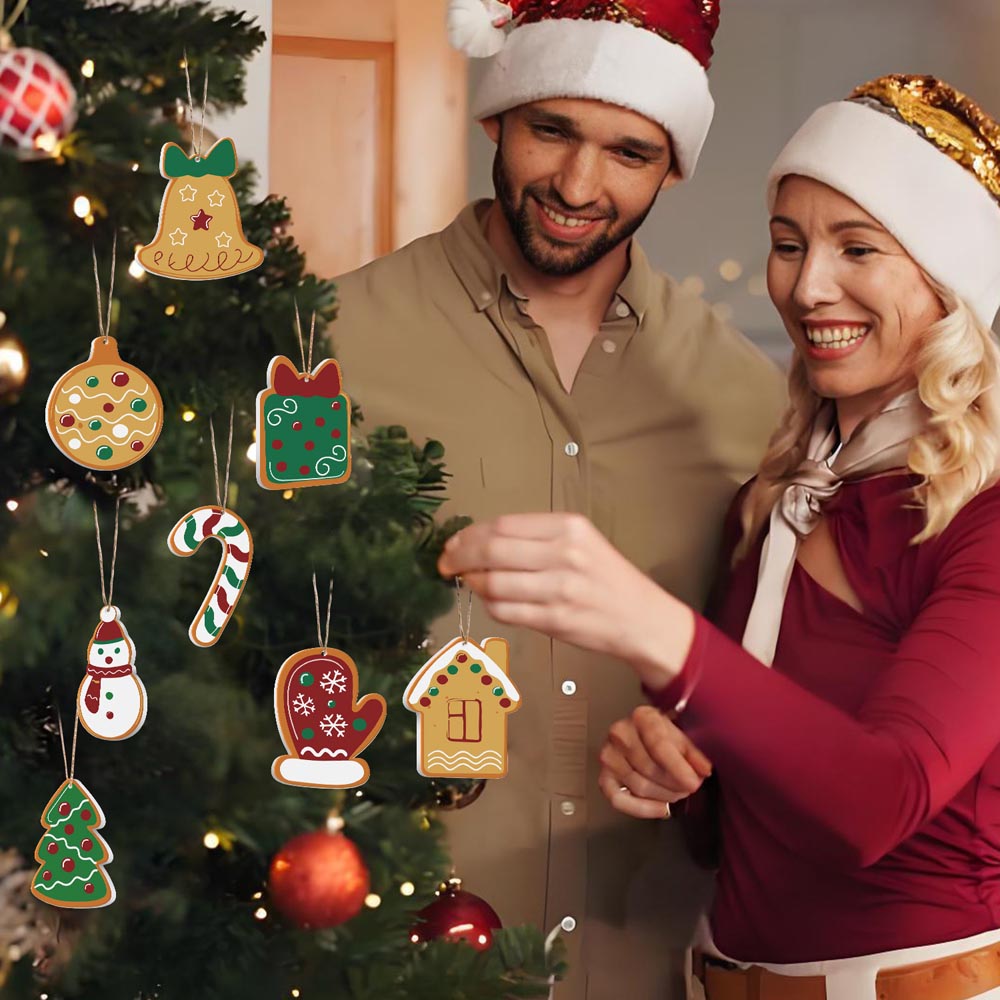 Paint by Numbers – 8 Christmas Ornaments – Cozy Gingerbread Classics Set