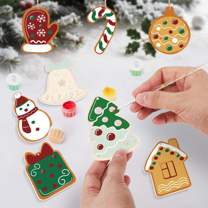 Paint by Numbers – 8 Christmas Ornaments – Cozy Gingerbread Classics Set