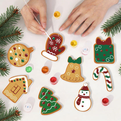 Paint by Numbers – 8 Christmas Ornaments – Cozy Gingerbread Classics Set