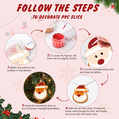 Paint by Numbers – 8 Christmas Ornaments – Festive Icons & Gingerbread Set