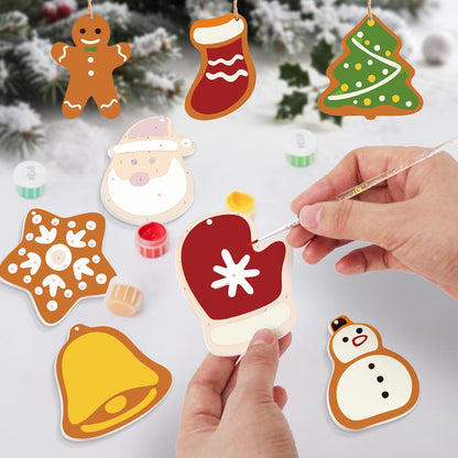 Paint by Numbers – 8 Christmas Ornaments – Festive Icons & Gingerbread Set