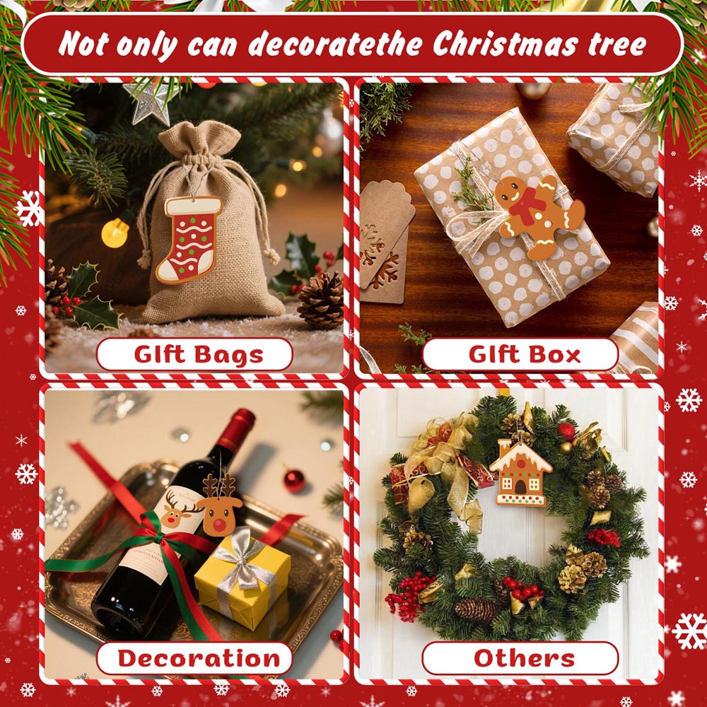 Paint by Numbers – 8 Christmas Ornaments – Gingerbread Style Holiday Set