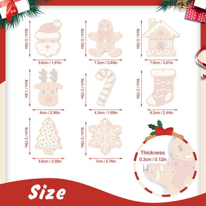 Paint by Numbers – 8 Christmas Ornaments – Gingerbread Style Holiday Set