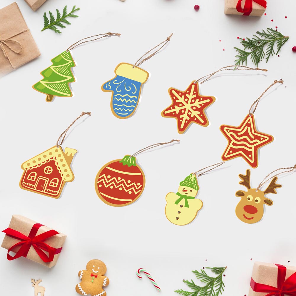 Paint by Numbers – 8 Christmas Ornaments – Nordic Charm & Woodland Set