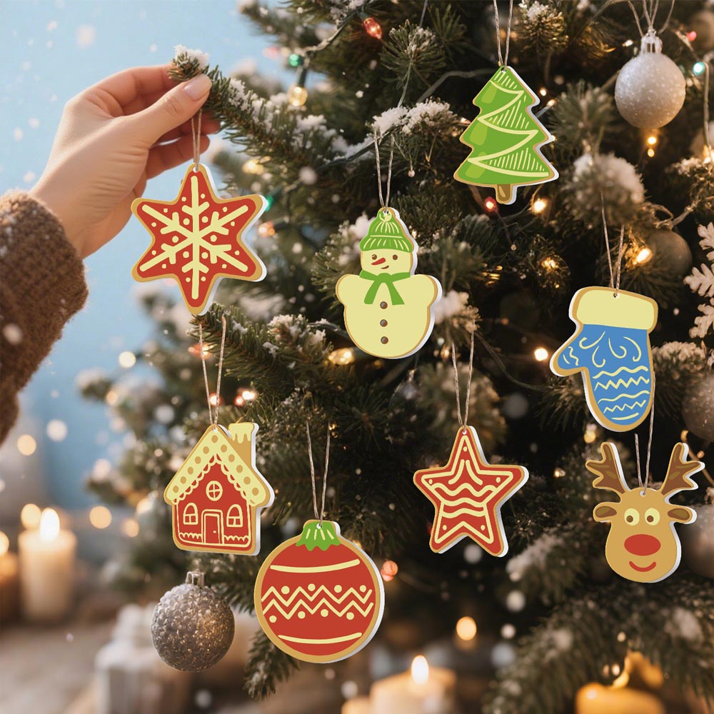 Paint by Numbers – 8 Christmas Ornaments – Nordic Charm & Woodland Set