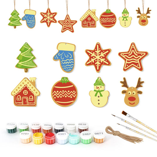 Paint by Numbers – 8 Christmas Ornaments – Nordic Charm & Woodland Set