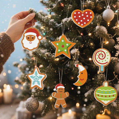 Paint by Numbers – 8 Christmas Ornaments – Sweet Stars & Santa Set