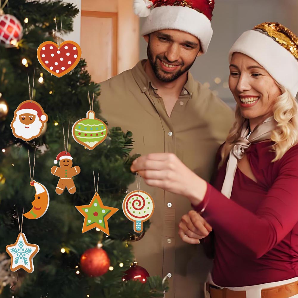 Paint by Numbers – 8 Christmas Ornaments – Sweet Stars & Santa Set