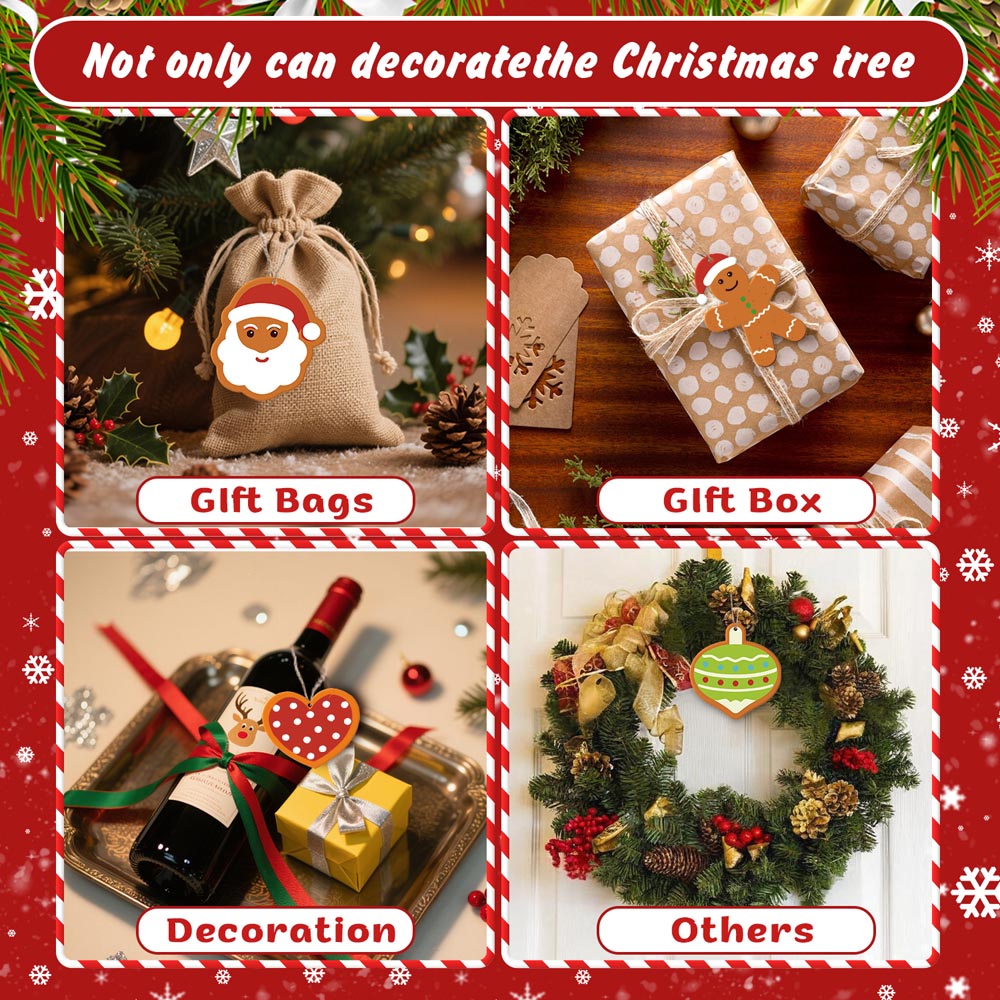 Paint by Numbers – 8 Christmas Ornaments – Sweet Stars & Santa Set