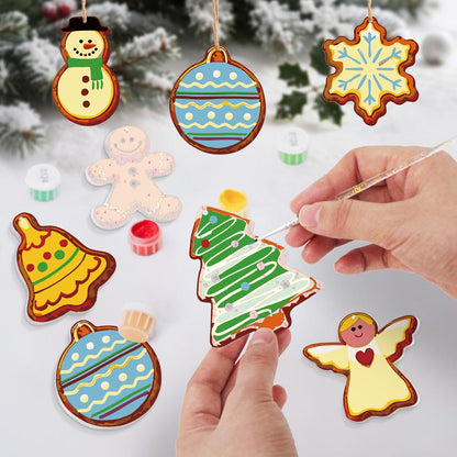 Paint by Numbers – 8 Christmas Ornaments – Whimsical Cookie Style Set