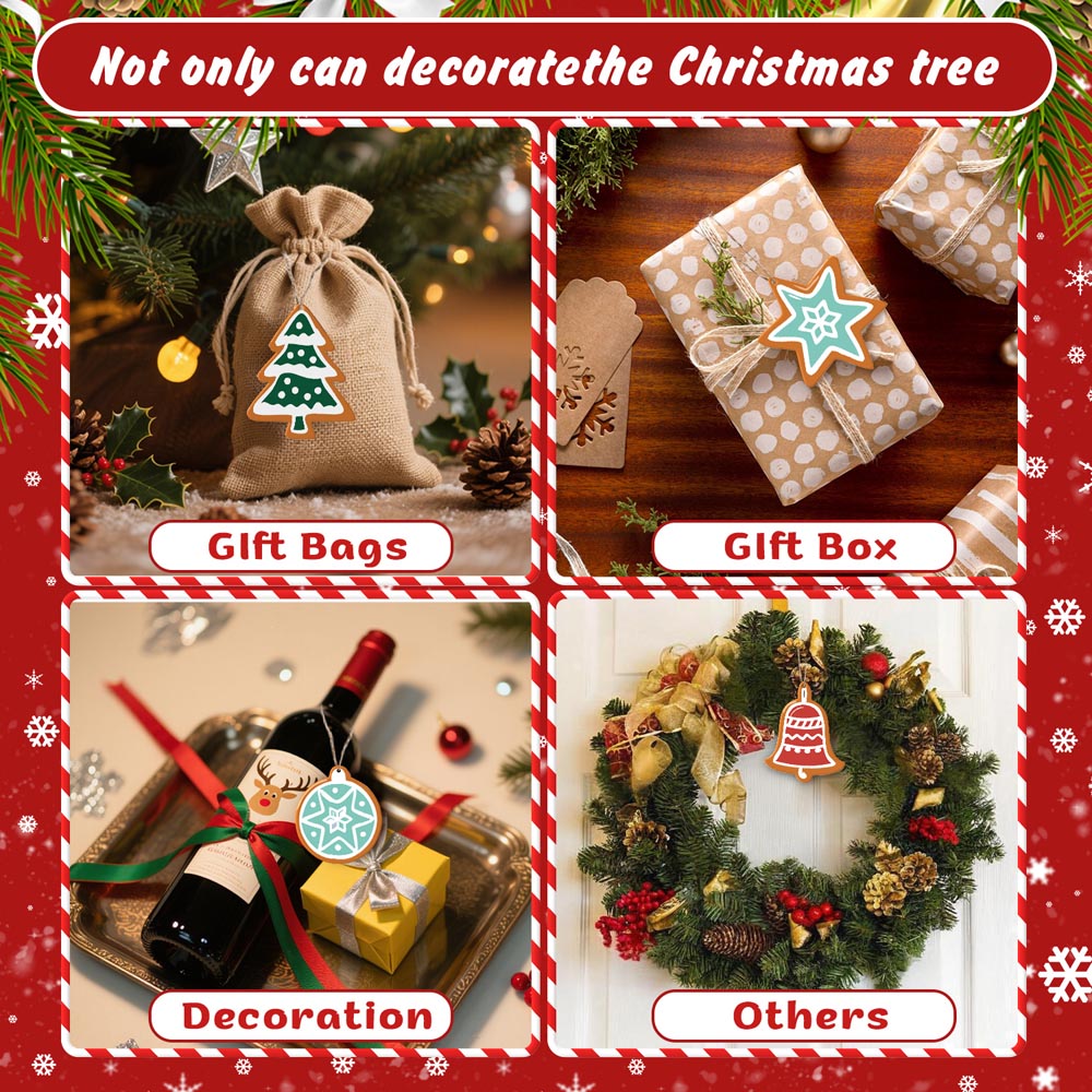 Paint by Numbers – 8 Christmas Ornaments – Winter Mint & Gingerbread Set
