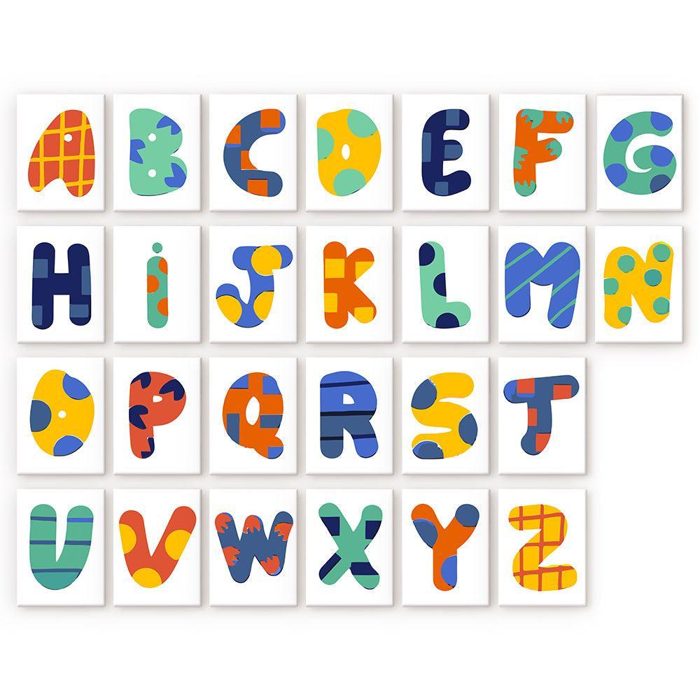 Paint by Numbers – Alphabet Painting Kit | A to Z Abstract Letters