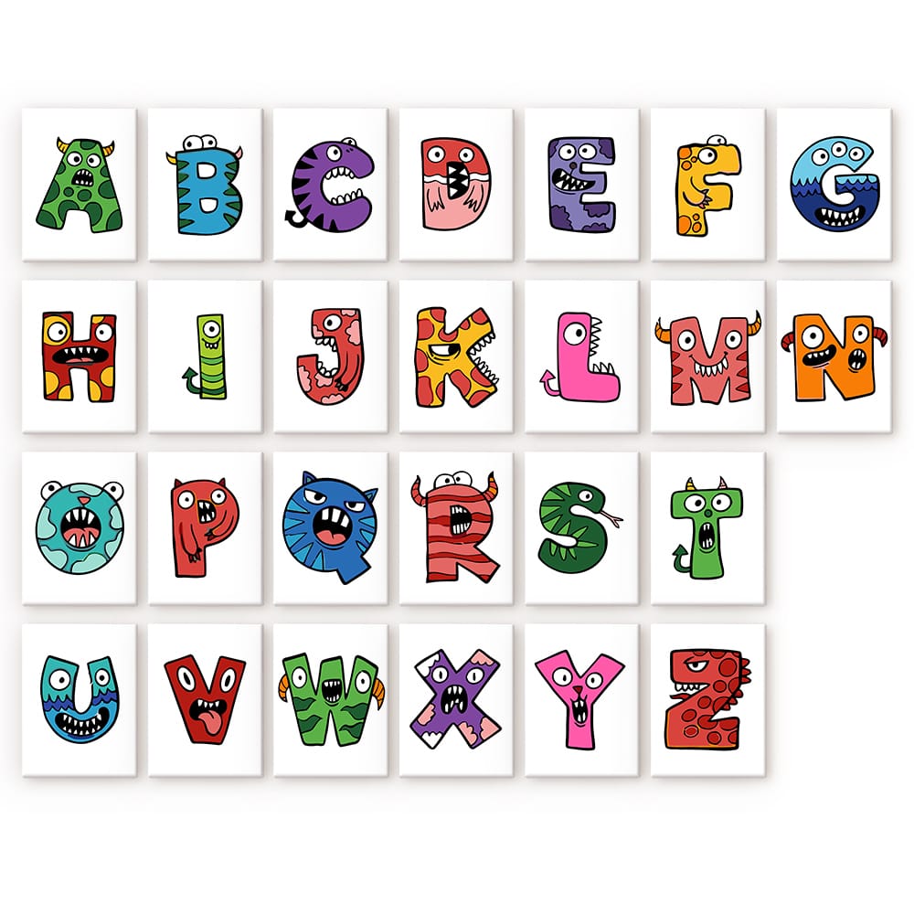 Paint by Numbers – Alphabet Painting Kit | A to Z Monster Letters