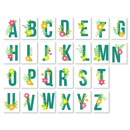 Paint by Numbers – Alphabet Painting Kit | Botanical Bloom Letters A–Z
