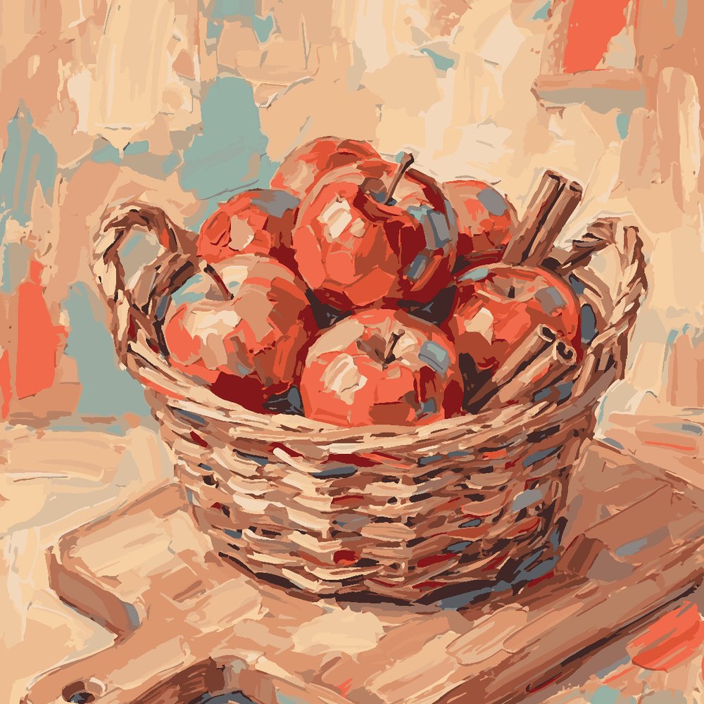
Paint by Numbers - Apple Basket and Cinnamon