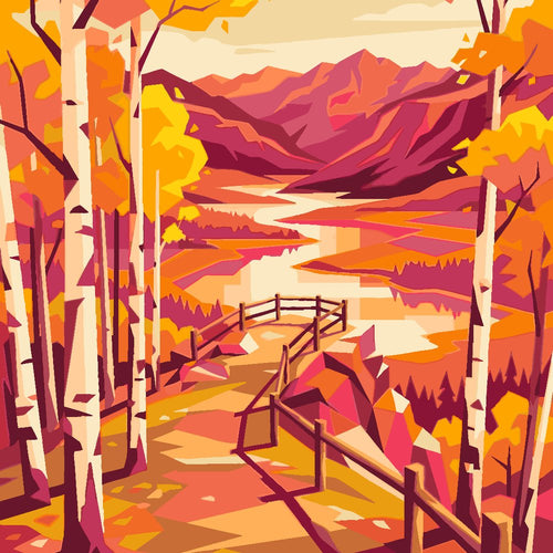 Paint by Numbers - Autumn Trail to the Lookout
