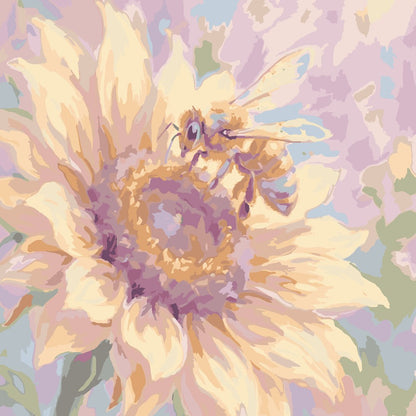 Paint by Numbers - Bee on a Sunflower