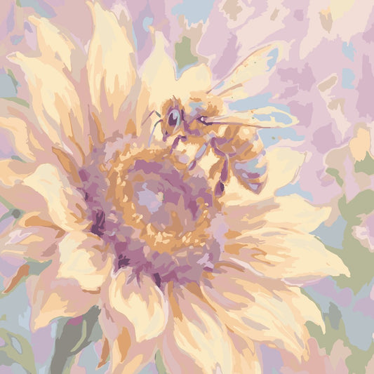 Paint by Numbers - Bee on a Sunflower