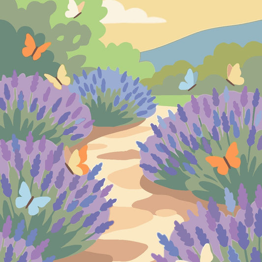 Paint by Numbers - Butterfly Garden Path