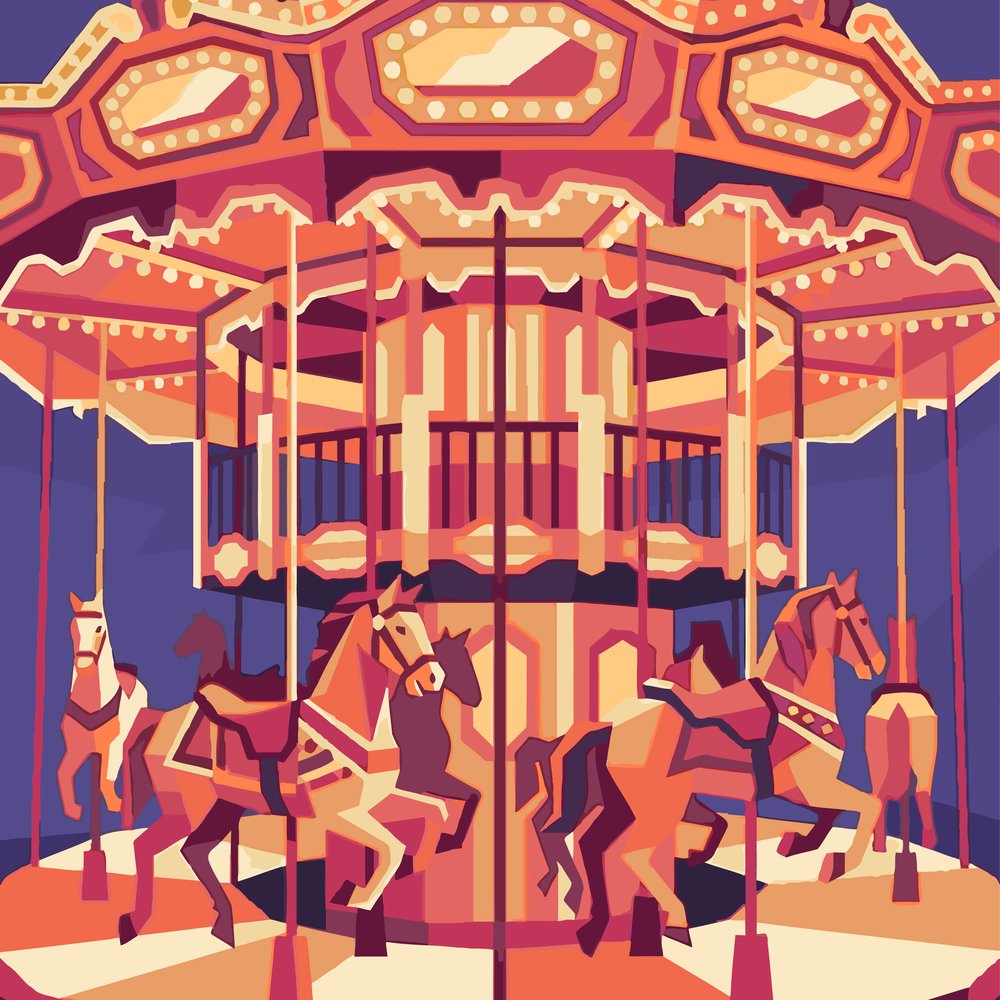 Paint by Numbers - Carousel at the County Fair