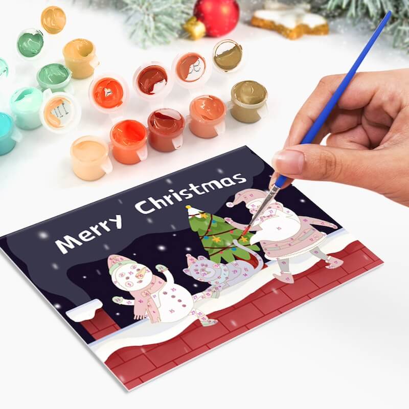 
Paint by Numbers - Christmas Cards | Merry Christmas