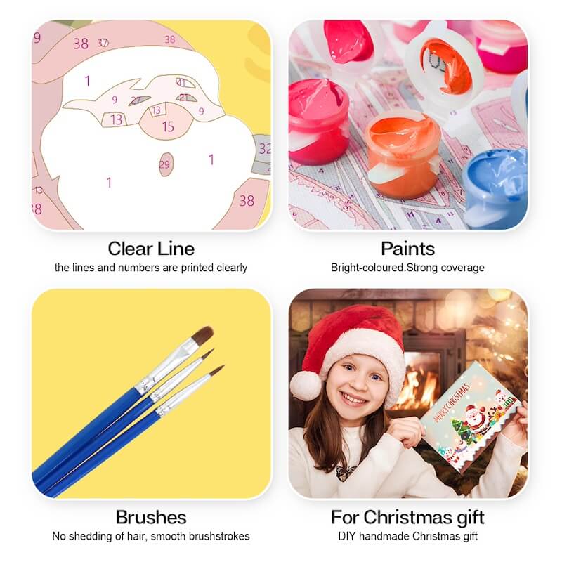 
Paint by Numbers - Christmas Cards | Merry Christmas